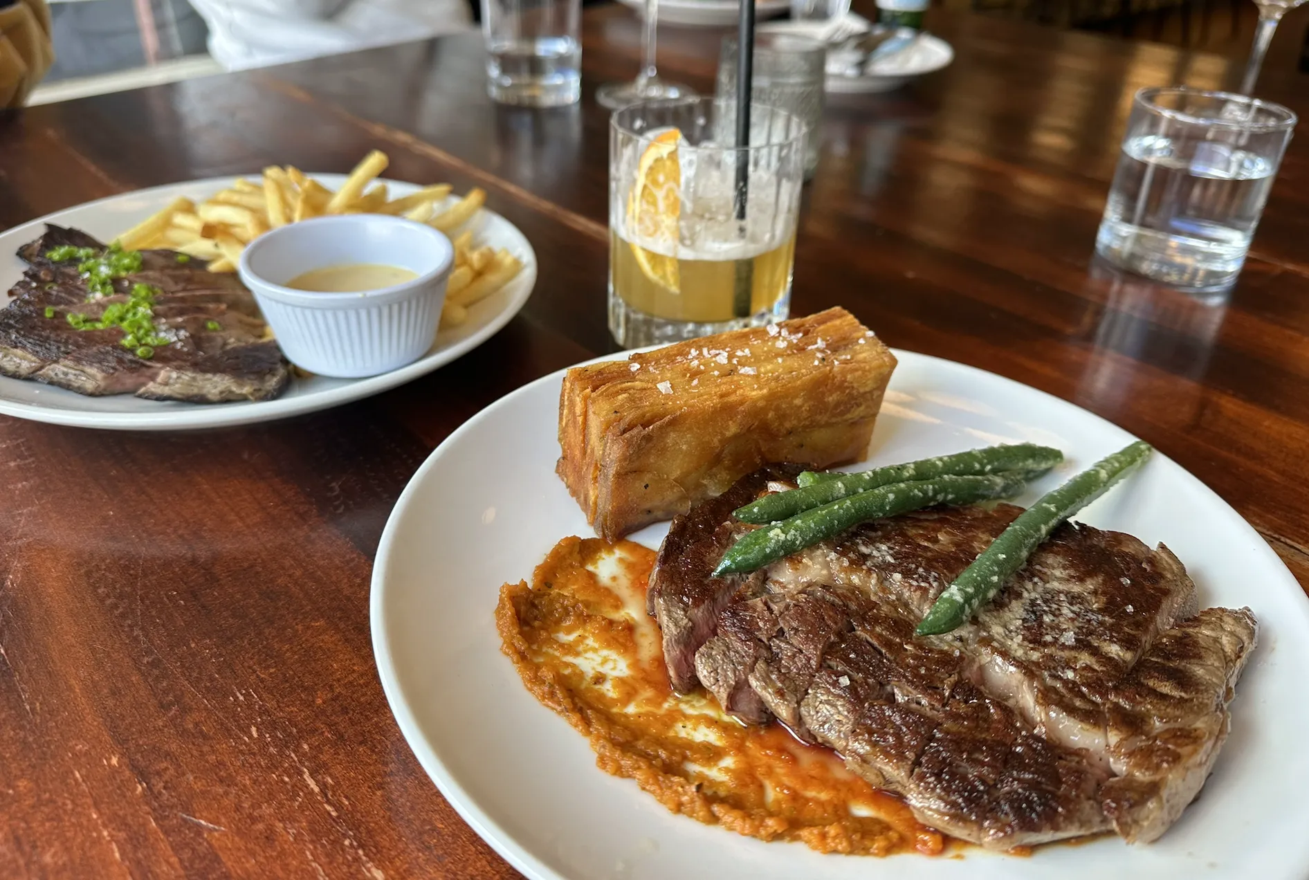 A plate of steak at The Iron Yampi