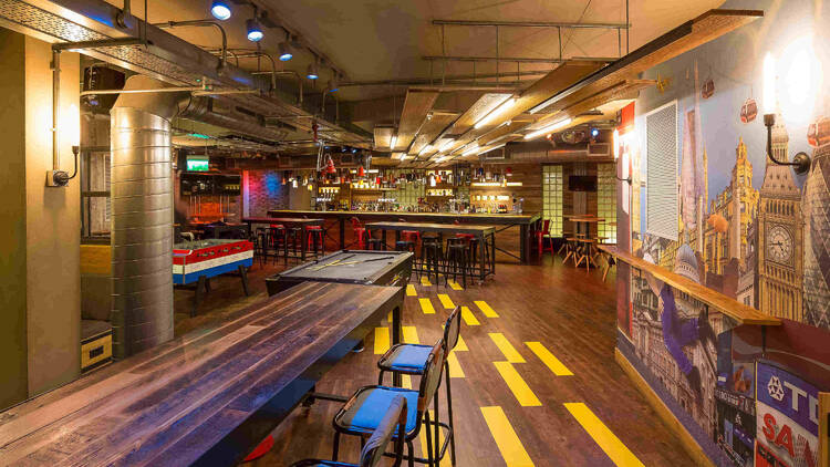 Bar and social area at Generator London