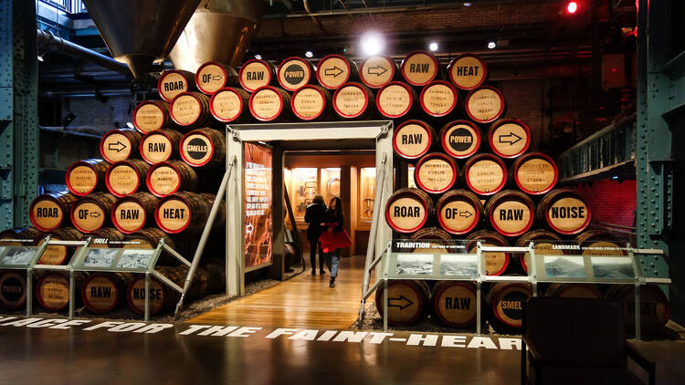 Barrels inside the Guinness Storehouse in Dublin, Republic of Ireland