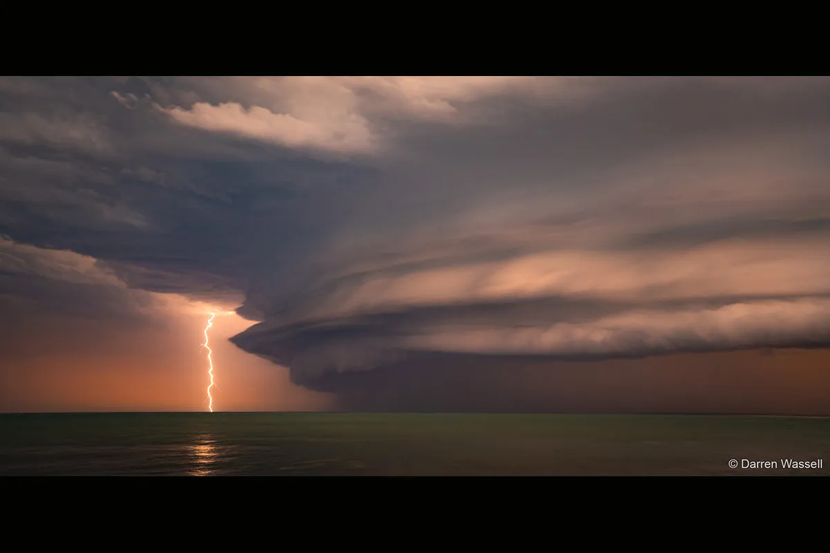 Storm over ocean