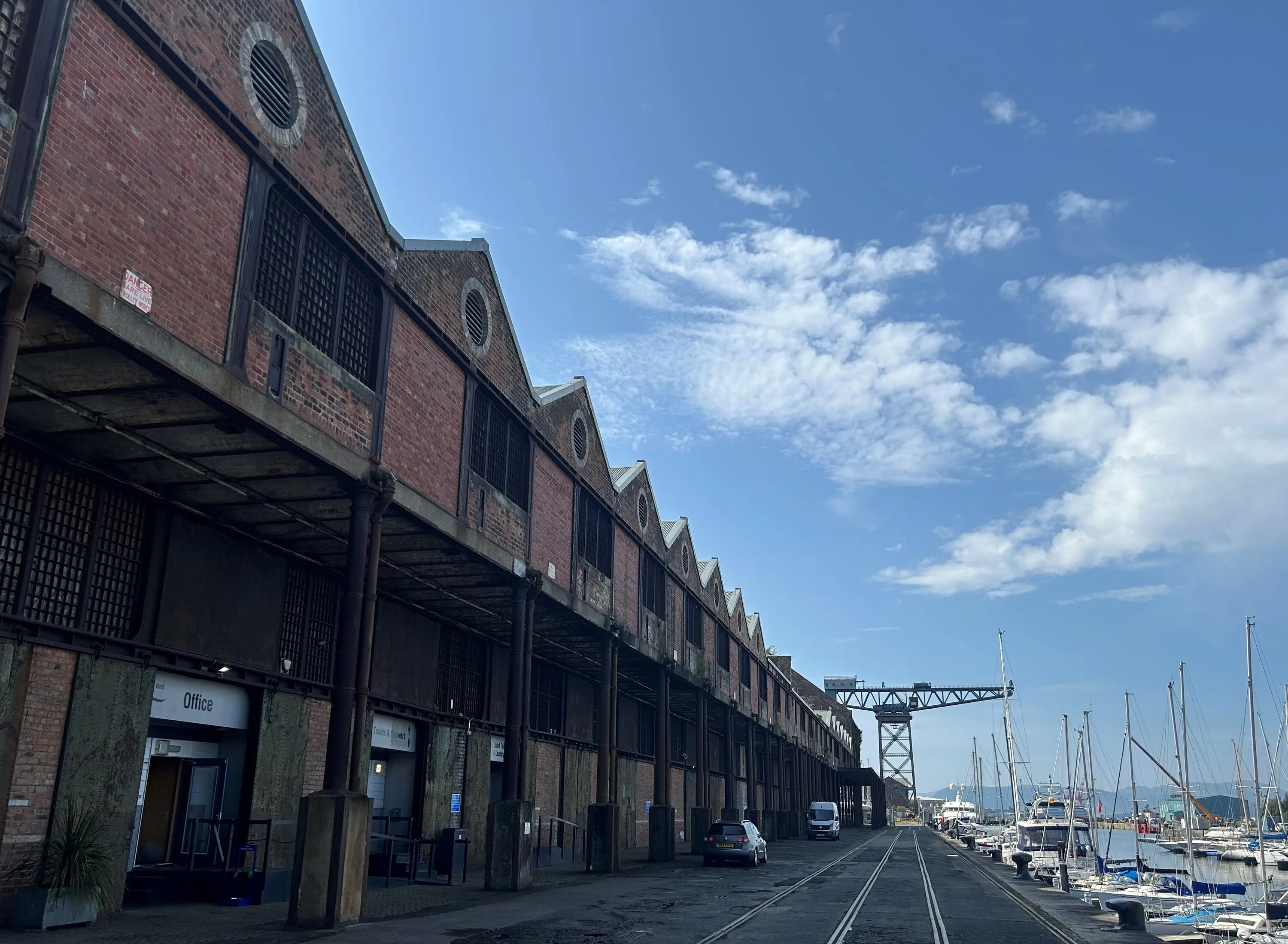 The historic dockyard in Greenock