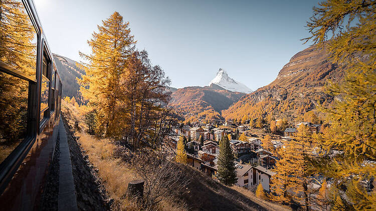 Herbstaufnahmen Gornergrat Bahn - Dorf Zermatt