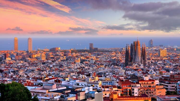 Barcelona city skyline