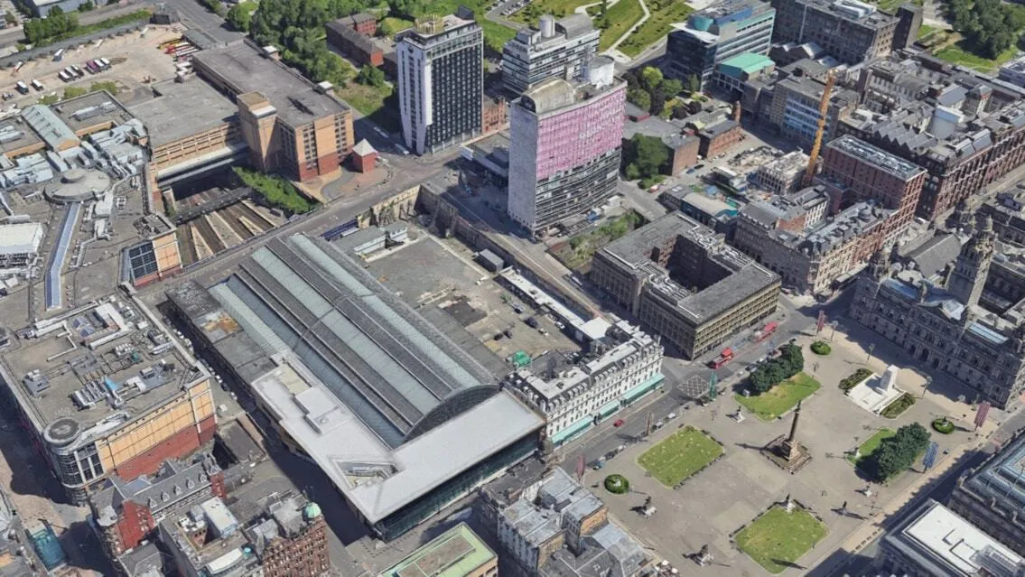 Glasgow Queen Street station from above