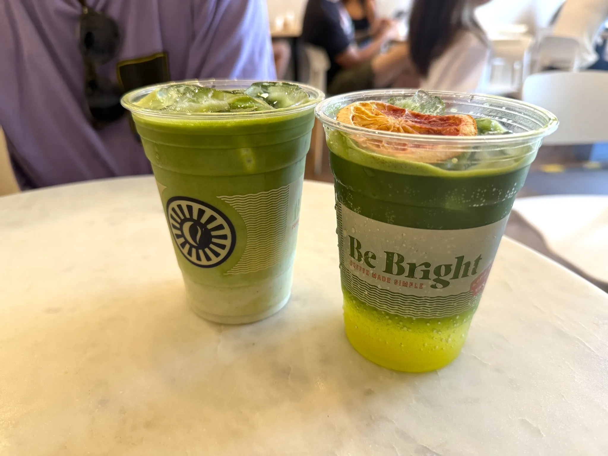 Be Bright Coffee matcha drinks