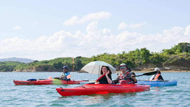 Glide the waters on a back-supported kayak