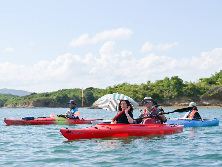 Glide the waters on a back-supported kayak