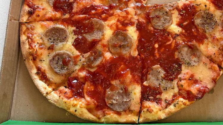 Boerewors and tomato relish pizza from Pizza Perfect