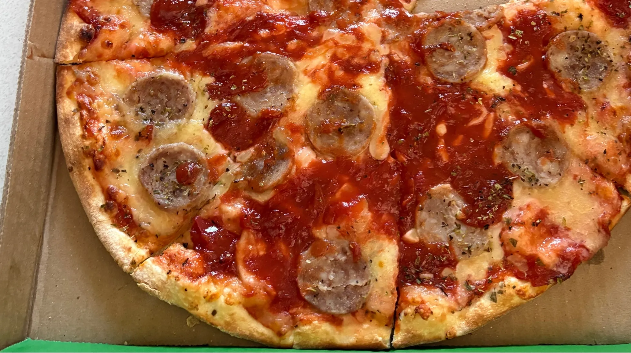 Boerewors and tomato relish pizza from Pizza Perfect