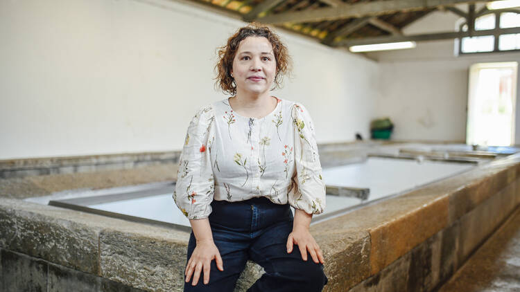 Maria Gil no Lavadouro de Carnide