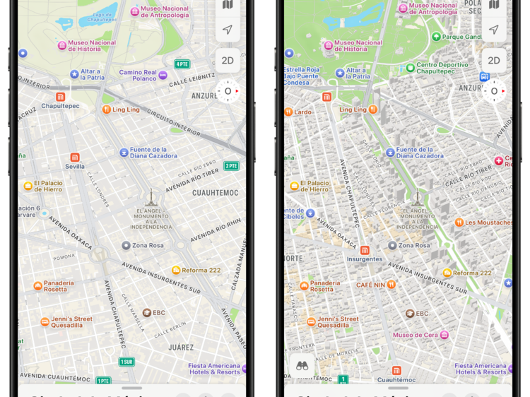 Mapas con relieve en 3D y realidad aumentada de la CDMX con lo nuevo de Apple Maps