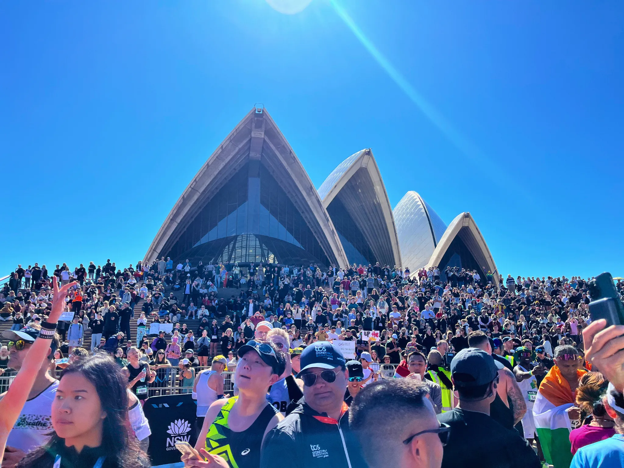 Opera House with large crowd infront