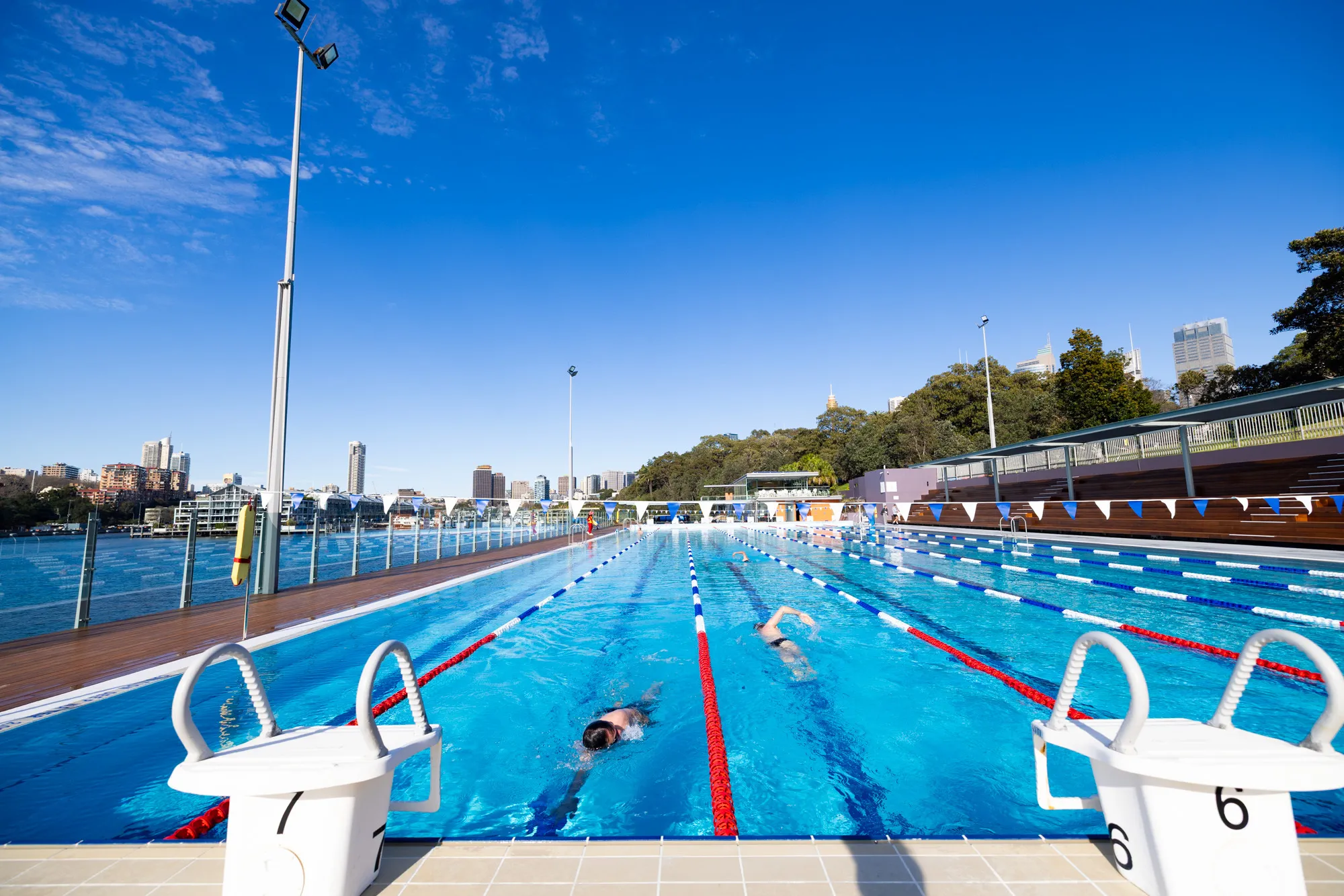 Swimmers in Andrew (Boy) Charlton Pool