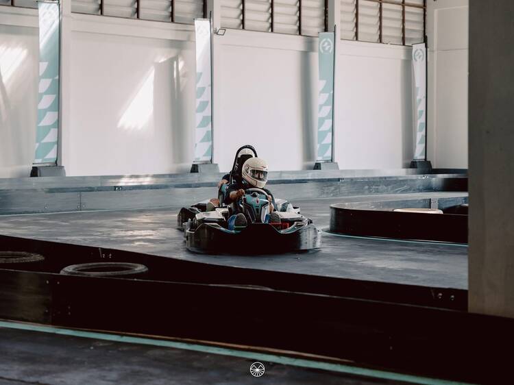 Spin out at Formula Fun Karting