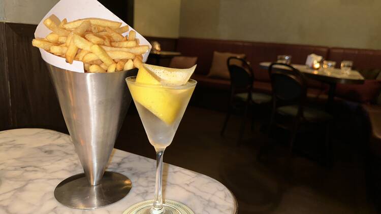 Gibson MF Martini and fries