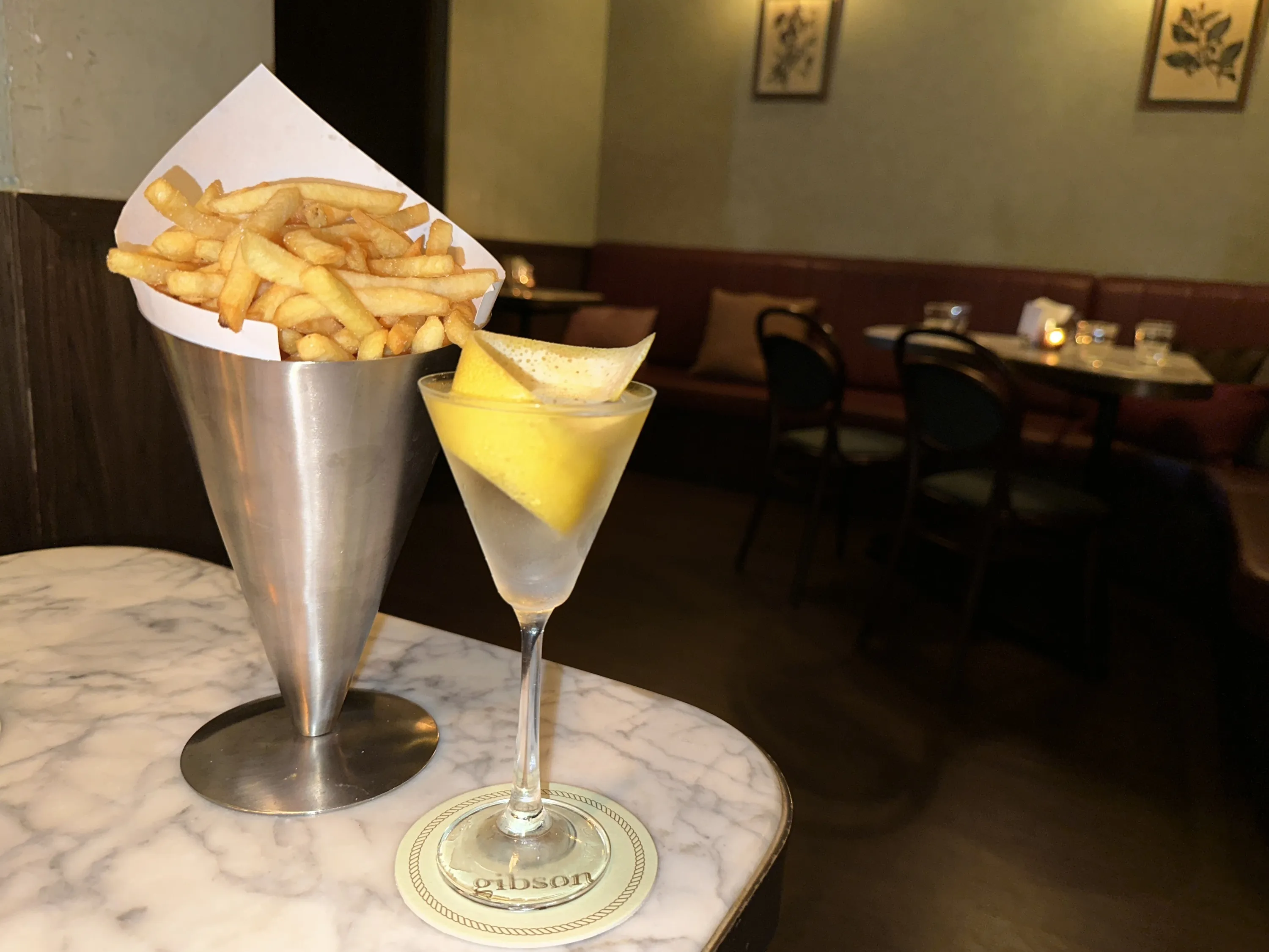 Gibson MF Martini and fries