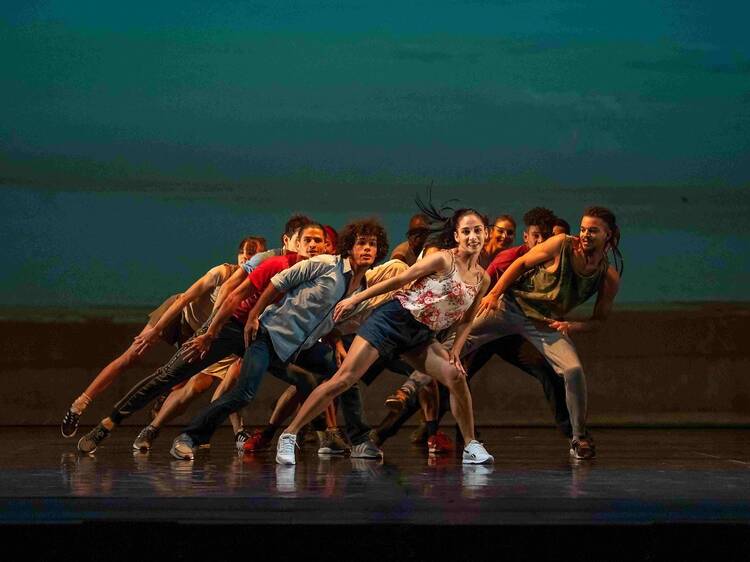 Dancers in colourful casual clothes in Acosta Danza: A Decade in Motion 
