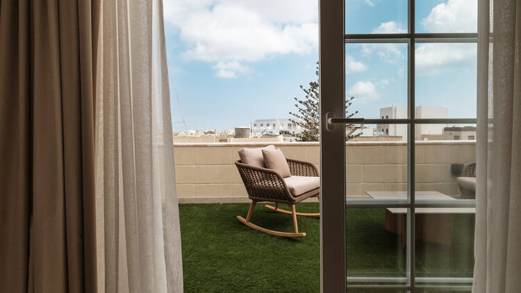 Palazzo Castagna, terrace outside bedroom