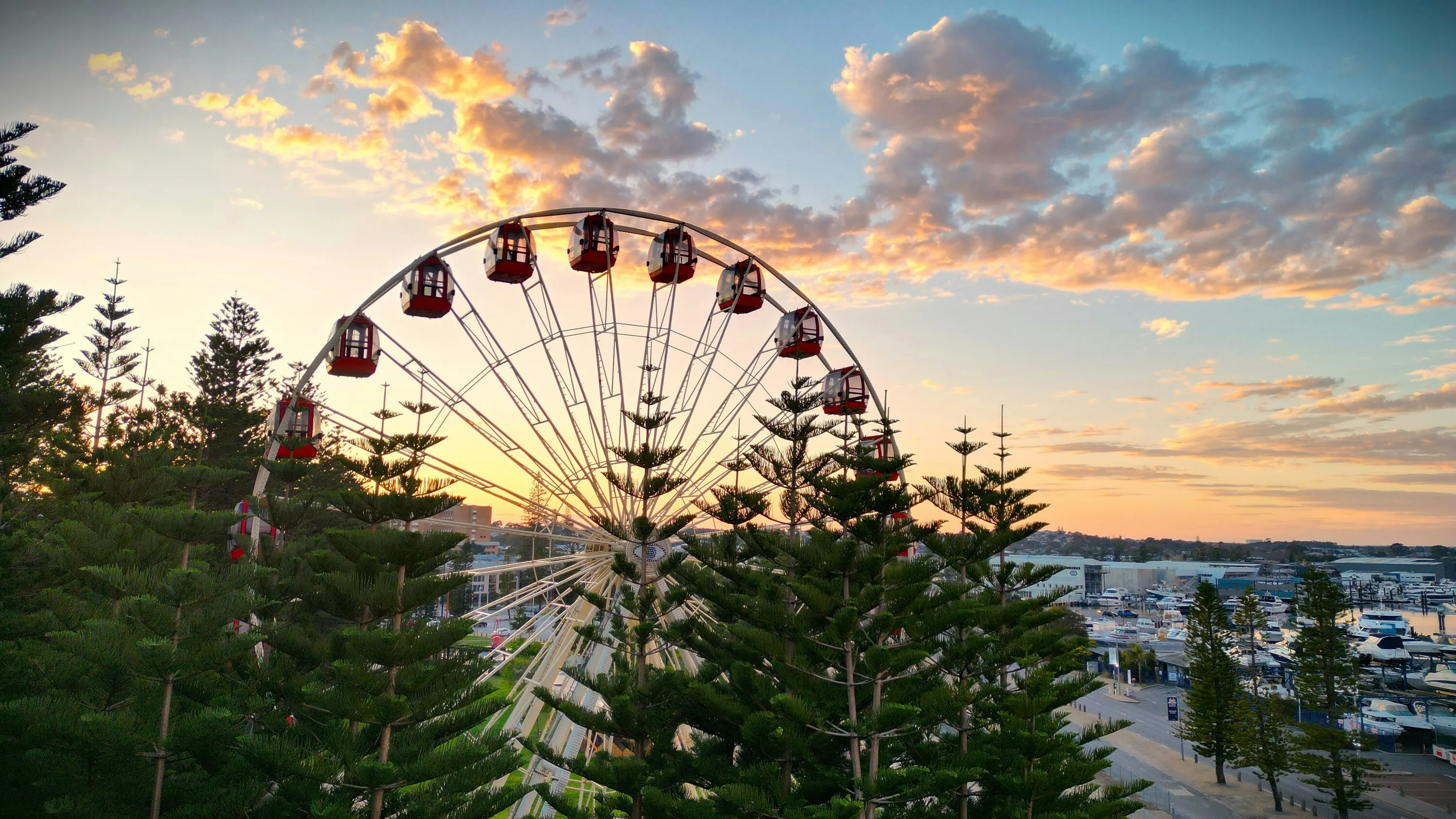 Ferris wheel by beach