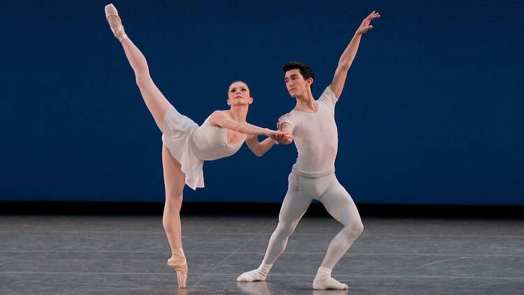 New York City Ballet's Megan Fairchild and Anthony Huxley in George Balanchine’s Square Dance