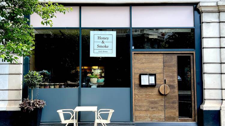 Exterior Honey & Smoke restaurant