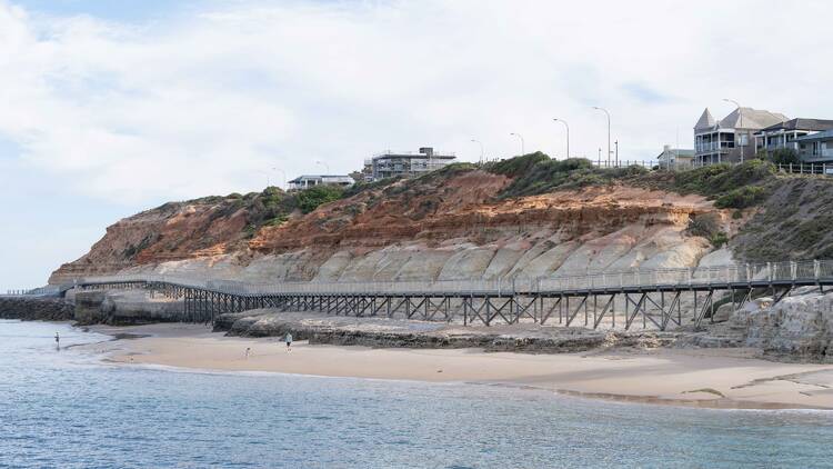 Coastal trail next to beach