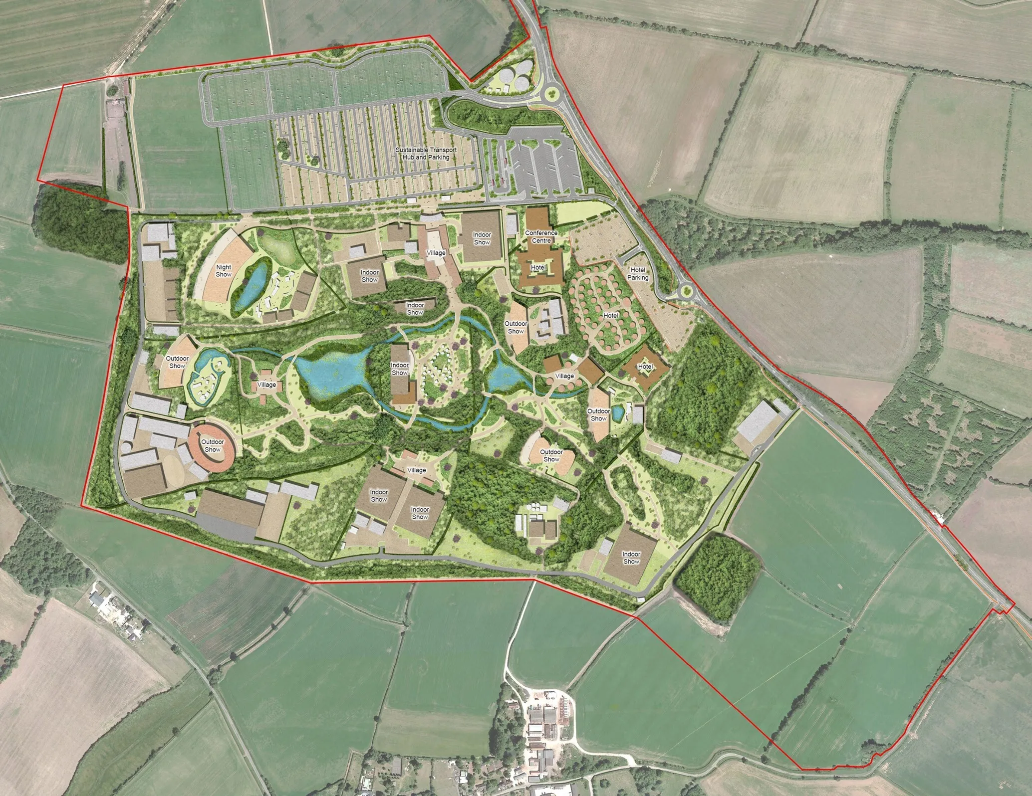A map of Puy du Fou as put forward by a planning application