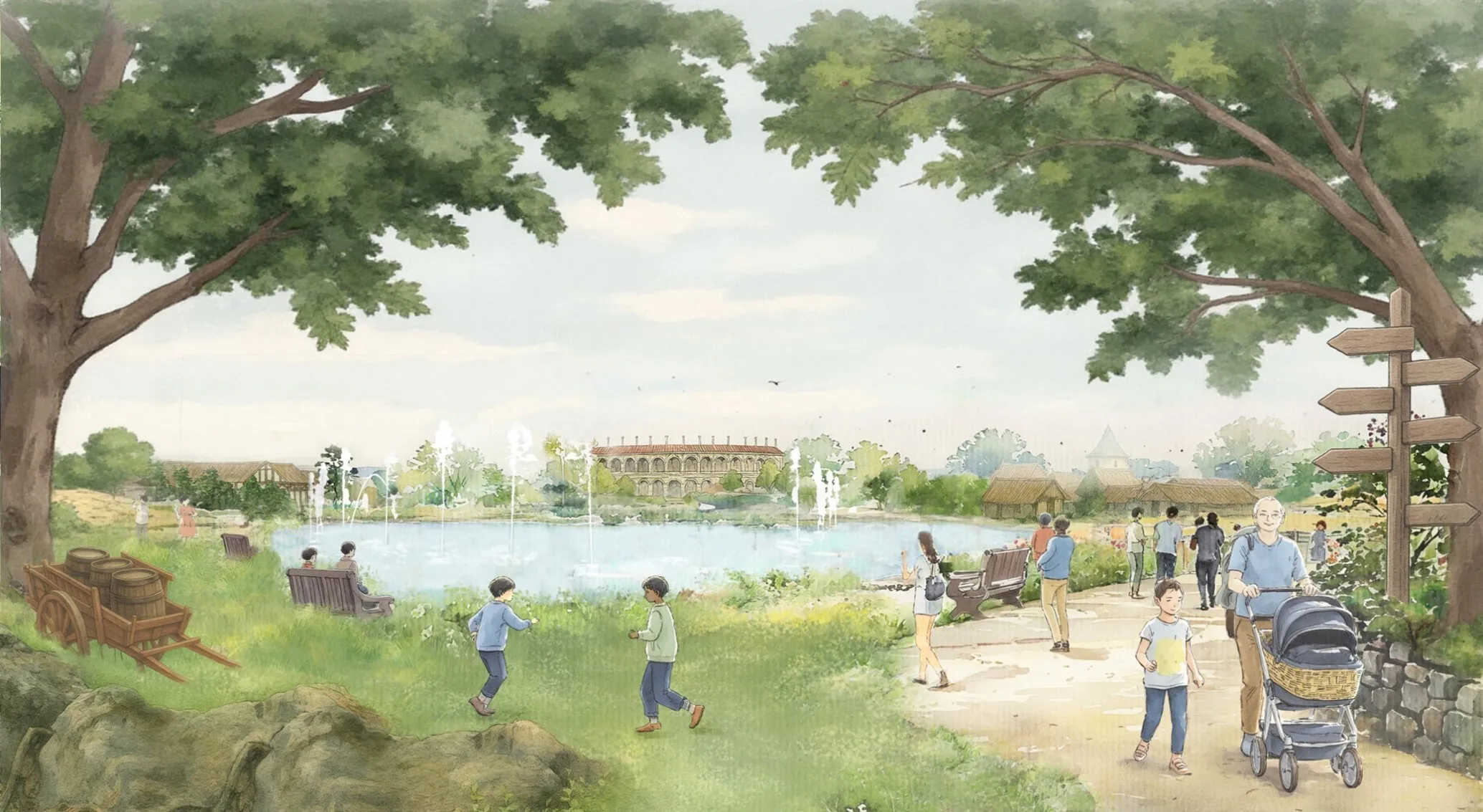 A drawing of Puy du Fou as put forward by a planning application