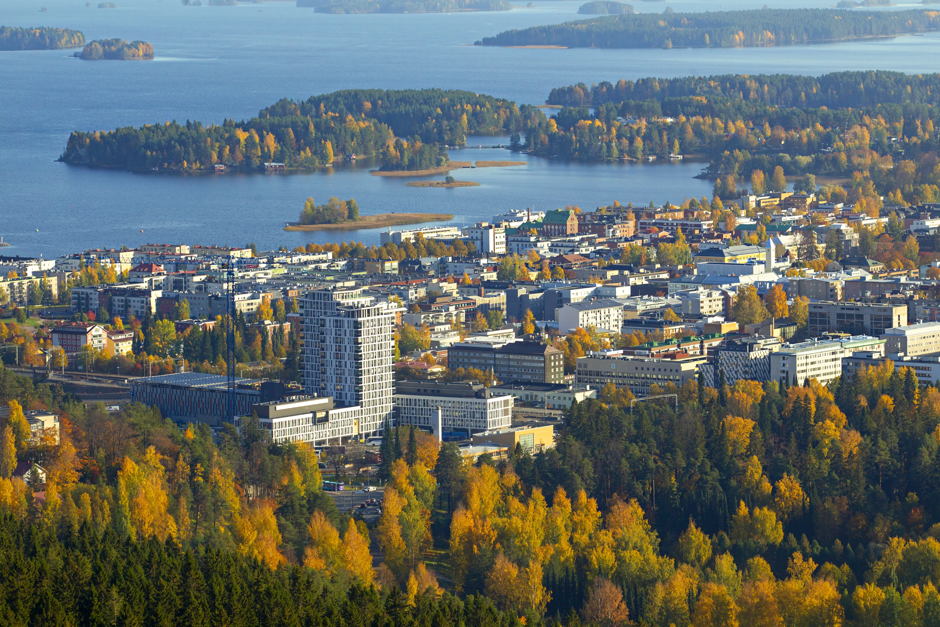 Kuopio in Finland is half covered in forestland