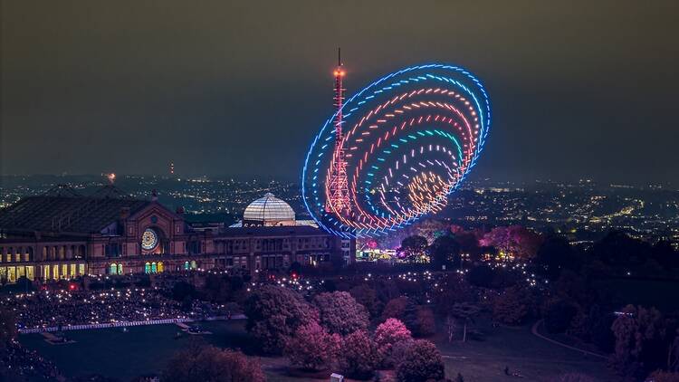 Fireworks display at Alexandra Palace in London