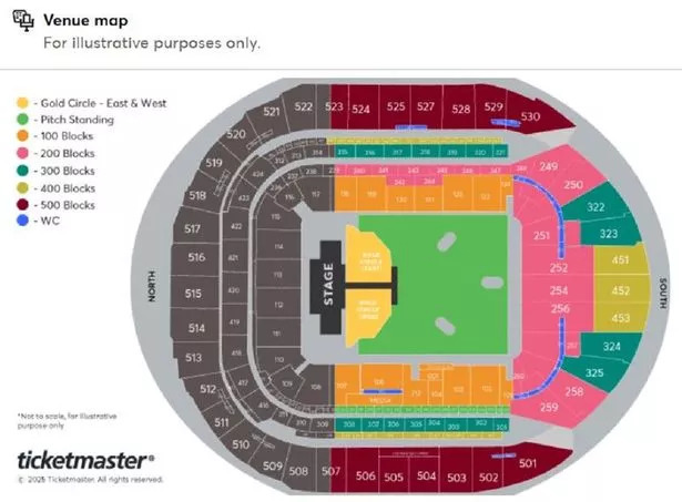Seating plan for Post Malone at Tottenham Stadium