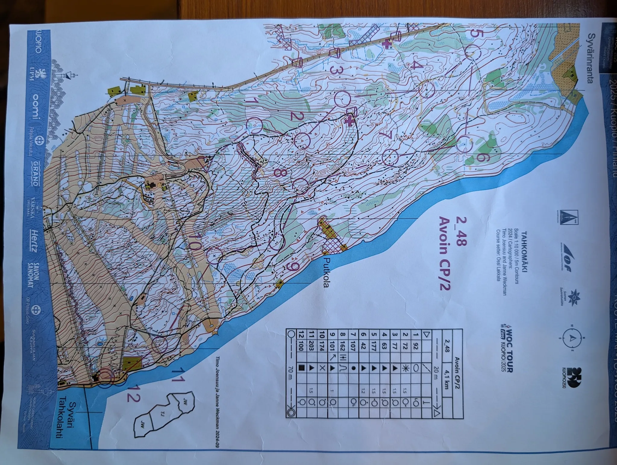 Orienteering map