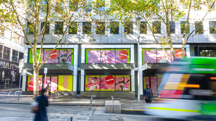 The front facade of the new TK Maxx store on Bourke Street.