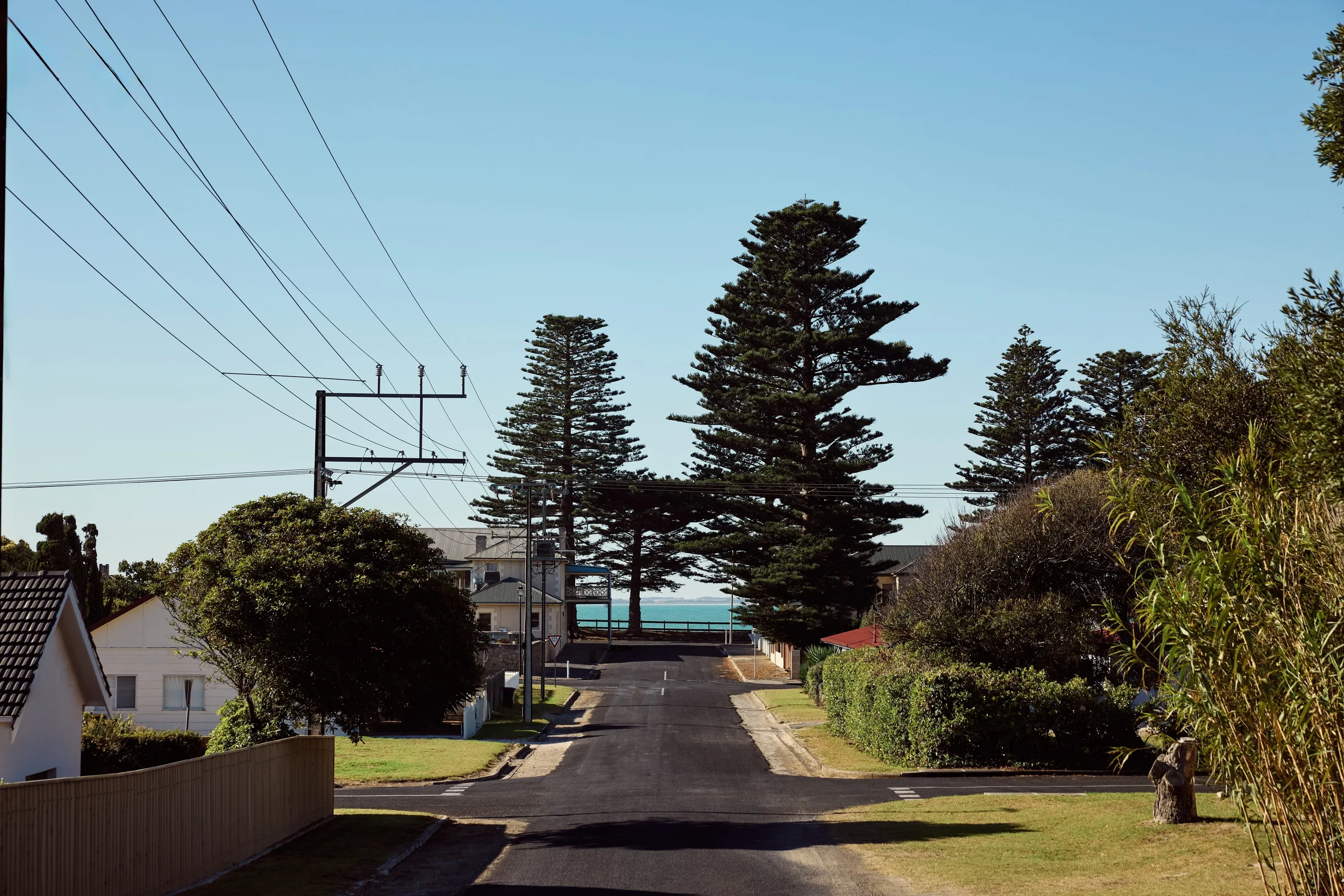 Road leading to beach