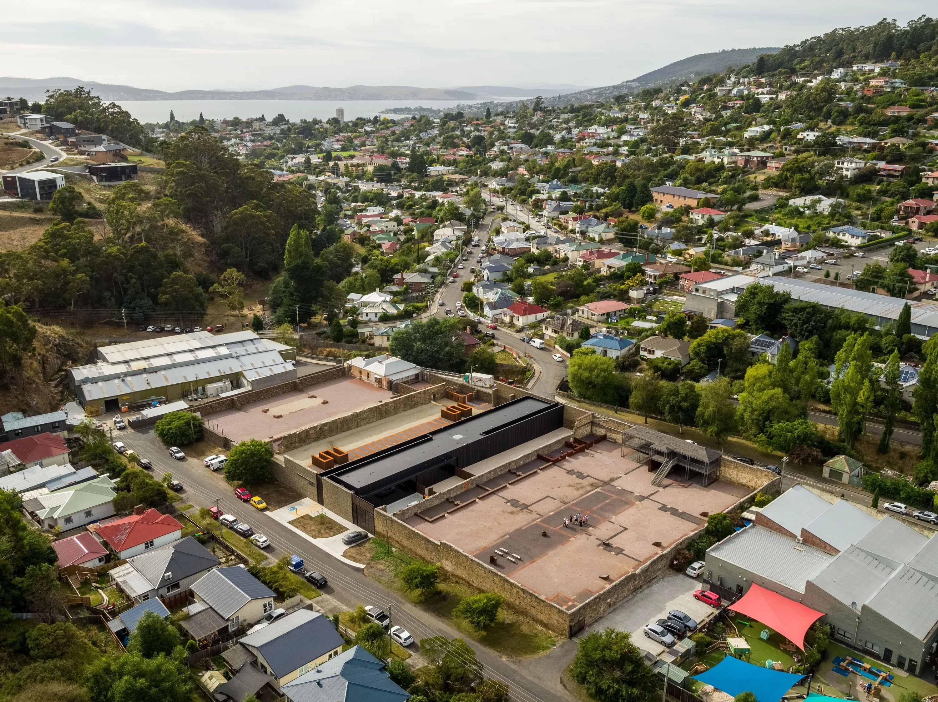 Aerial view of Hobart