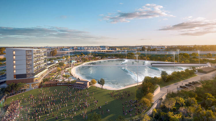 Render of surf park