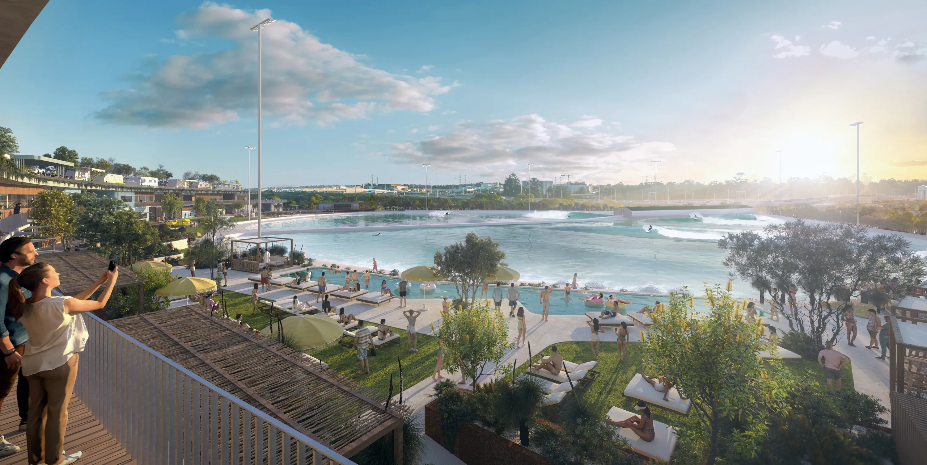 Render of surf park