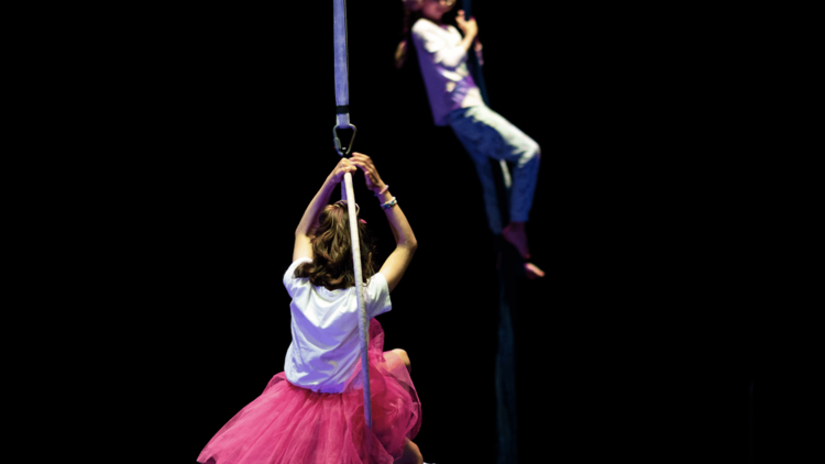 Circus kids in the air