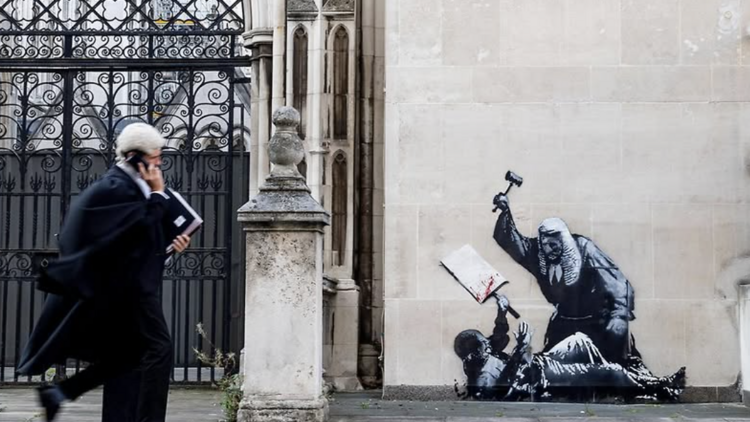 Banksy Royal Courts of Justice mural