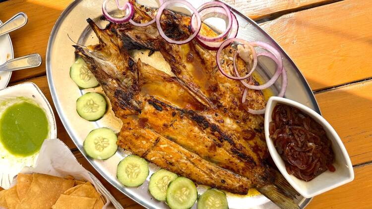 Pescado zarandeado at ConiSeafood