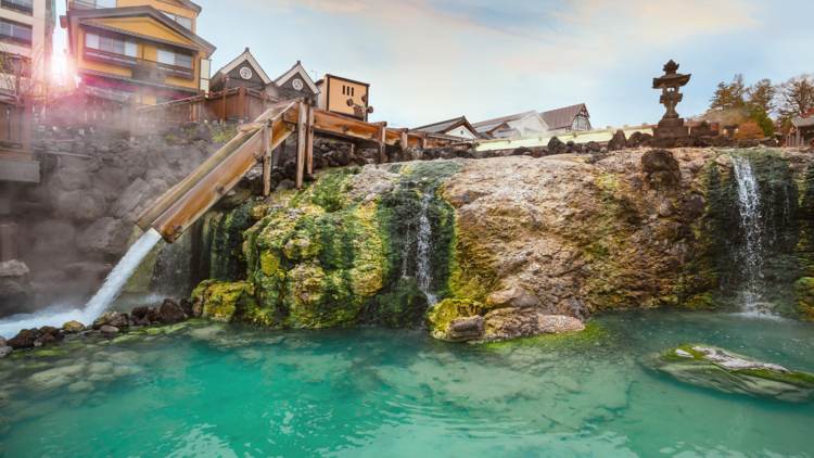 Soak in the healing waters of a private Kusatsu Onsen