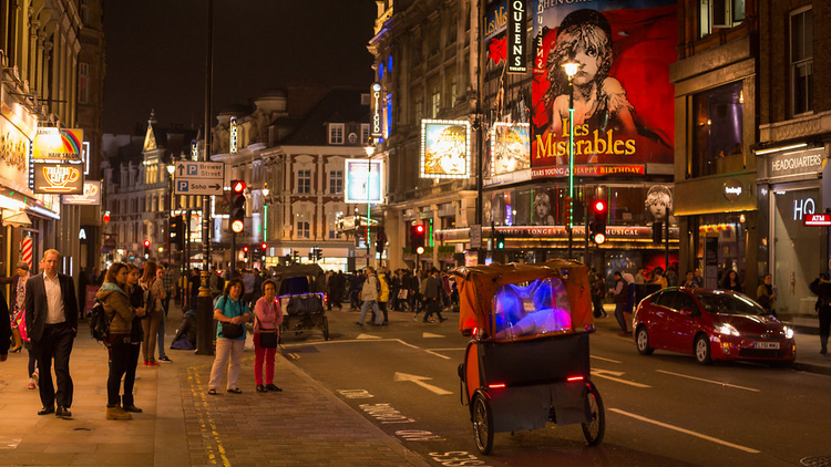 Pedicab in central London