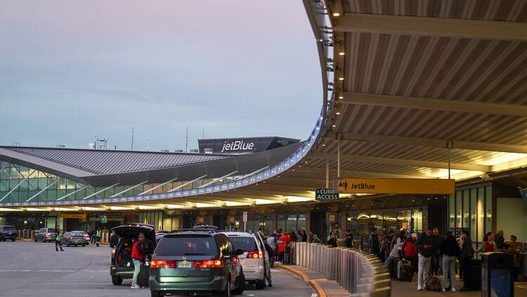 Curbside at JetBlue Terminal 5 at JFK Airport