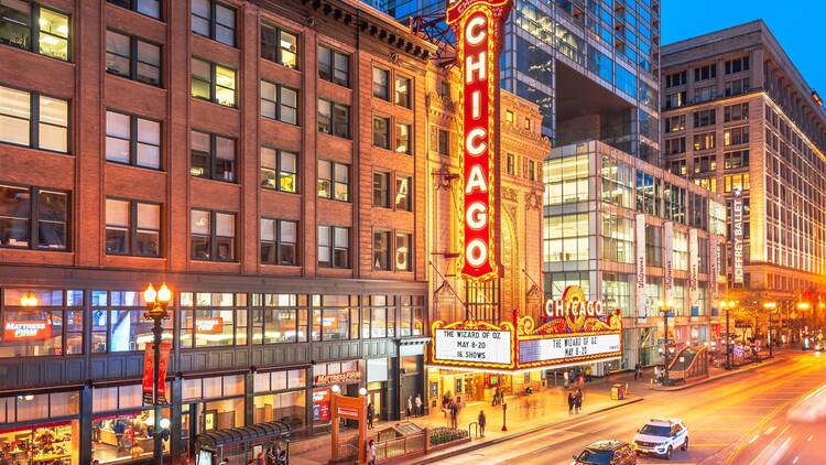 Chicago's State Street at twilight
