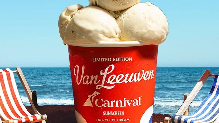 Van Leeuwen x Carnival Cruises Sunscreen Ice Cream