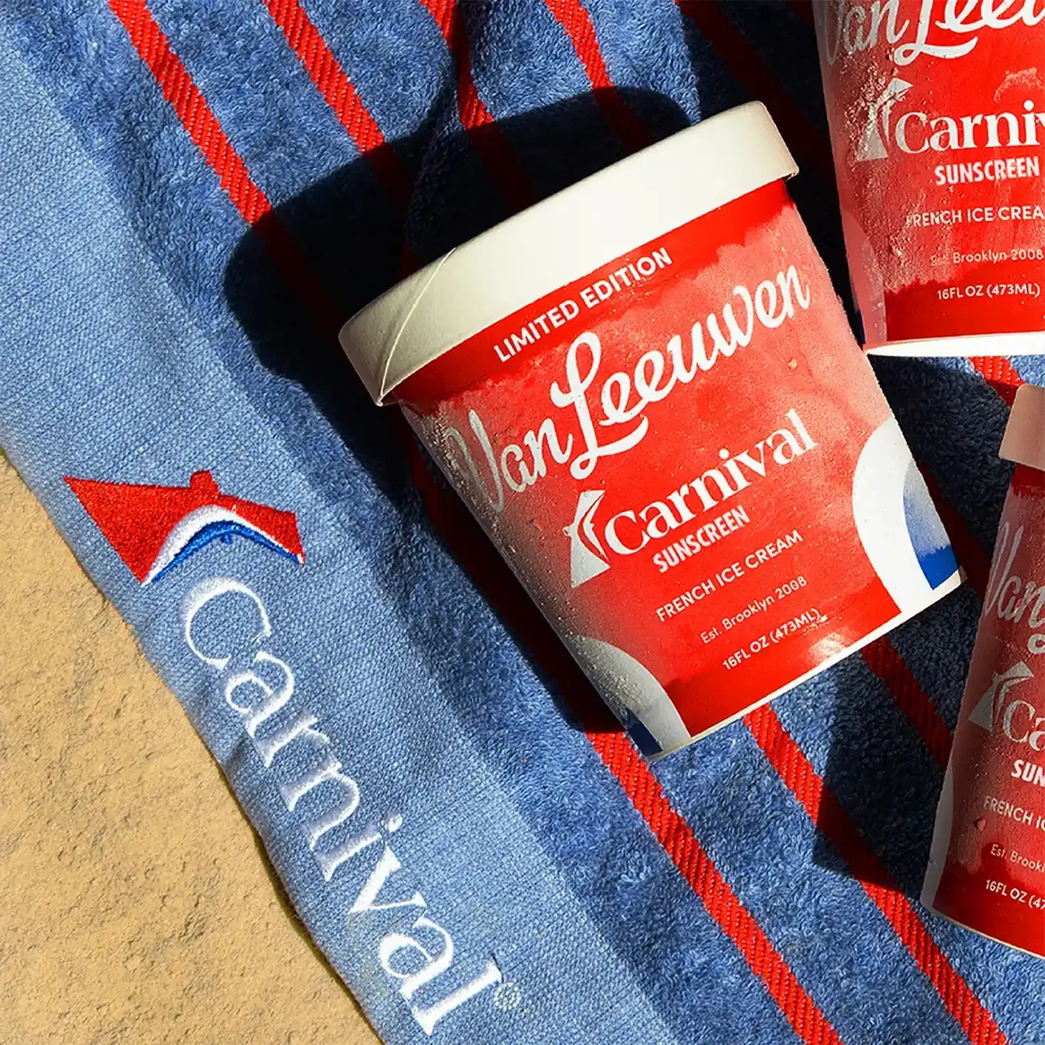 Van Leeuwen x Carnival Cruises Sunscreen Ice Cream