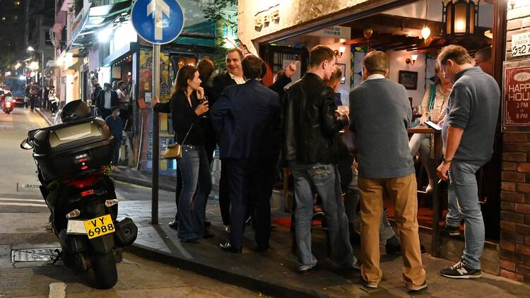 Hong Kong expats white people bar