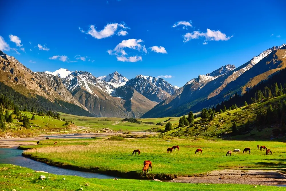 Tien-Shan mountains in Kyrgyzstan