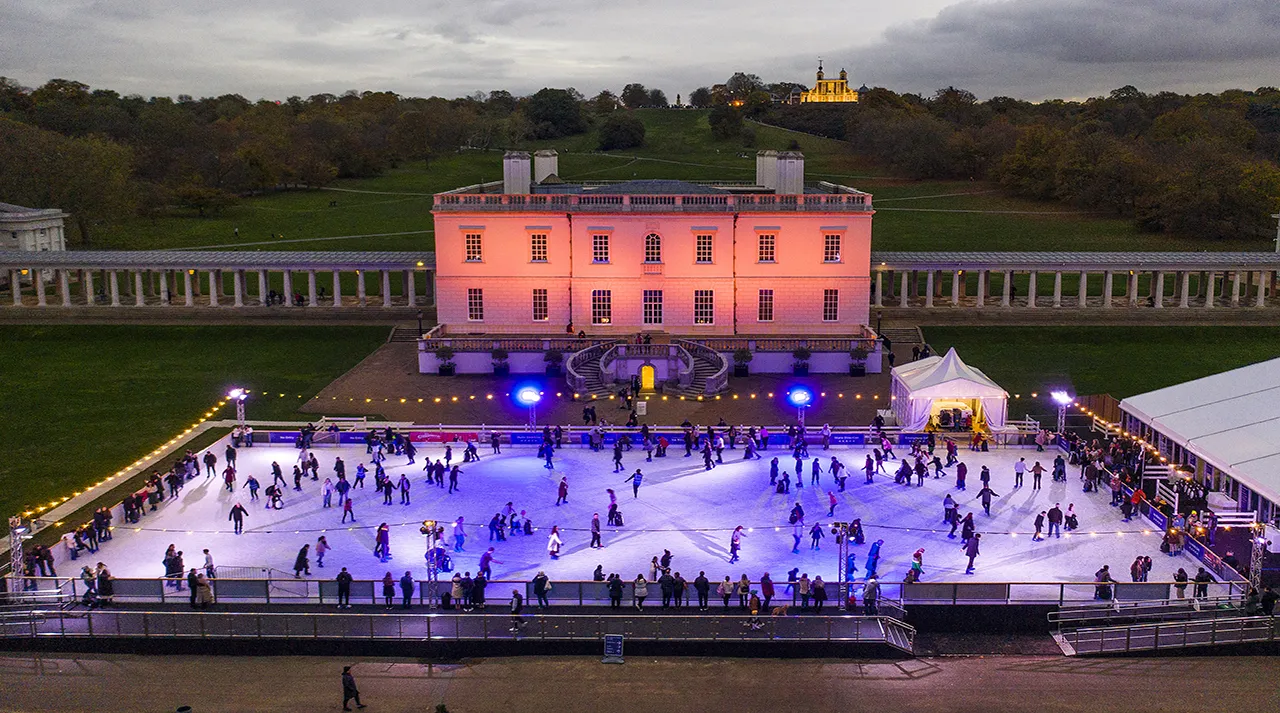 Drone Photography of the Queens House Ice Rink 19th November 2022 