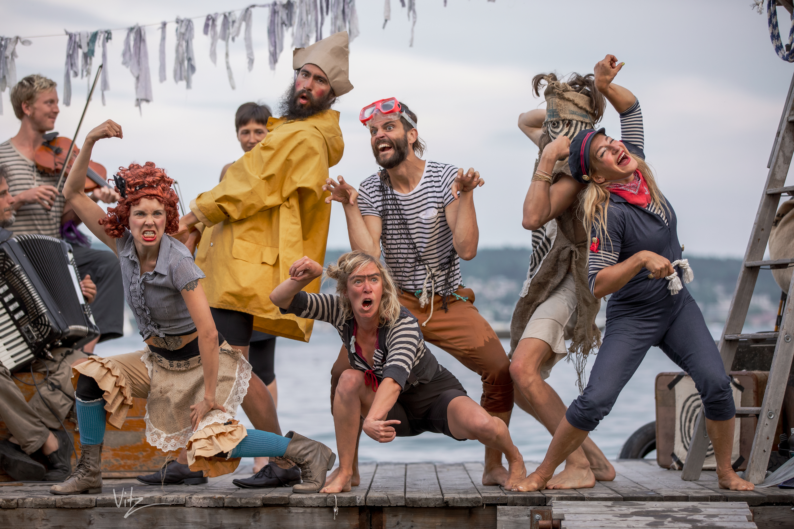 Floating circus brings wild stunts to NYC's East River